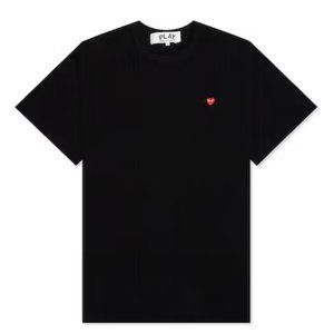 Comme des Garcons Play Small Red Heart T-shirt Black